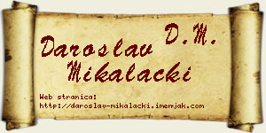 Daroslav Mikalački vizit kartica